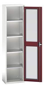 16926073.** verso window door cupboard with 4 shelves. WxDxH: 525x350x2000mm. RAL 7035/5010 or selected